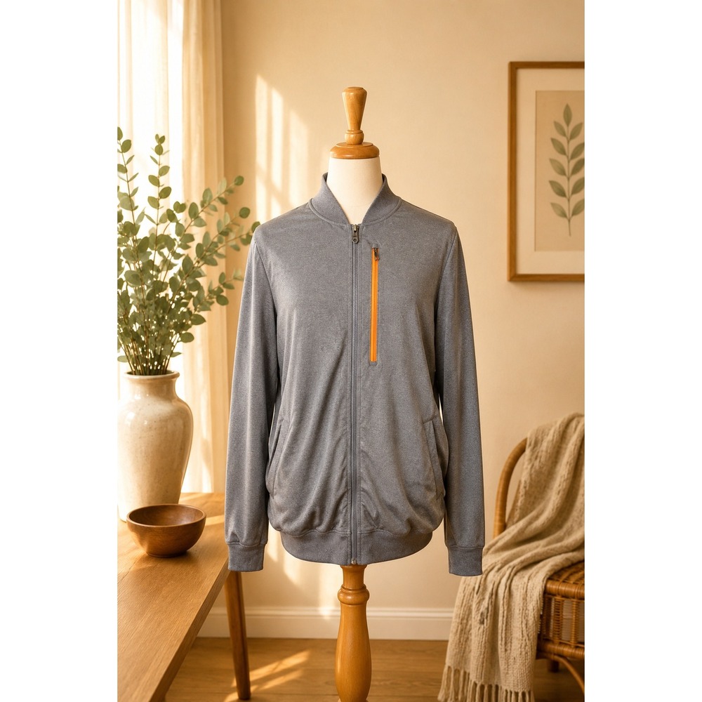 Lululemon Men's XL Gray Zip Jacket Reflective Athleisure Techwear Running‎